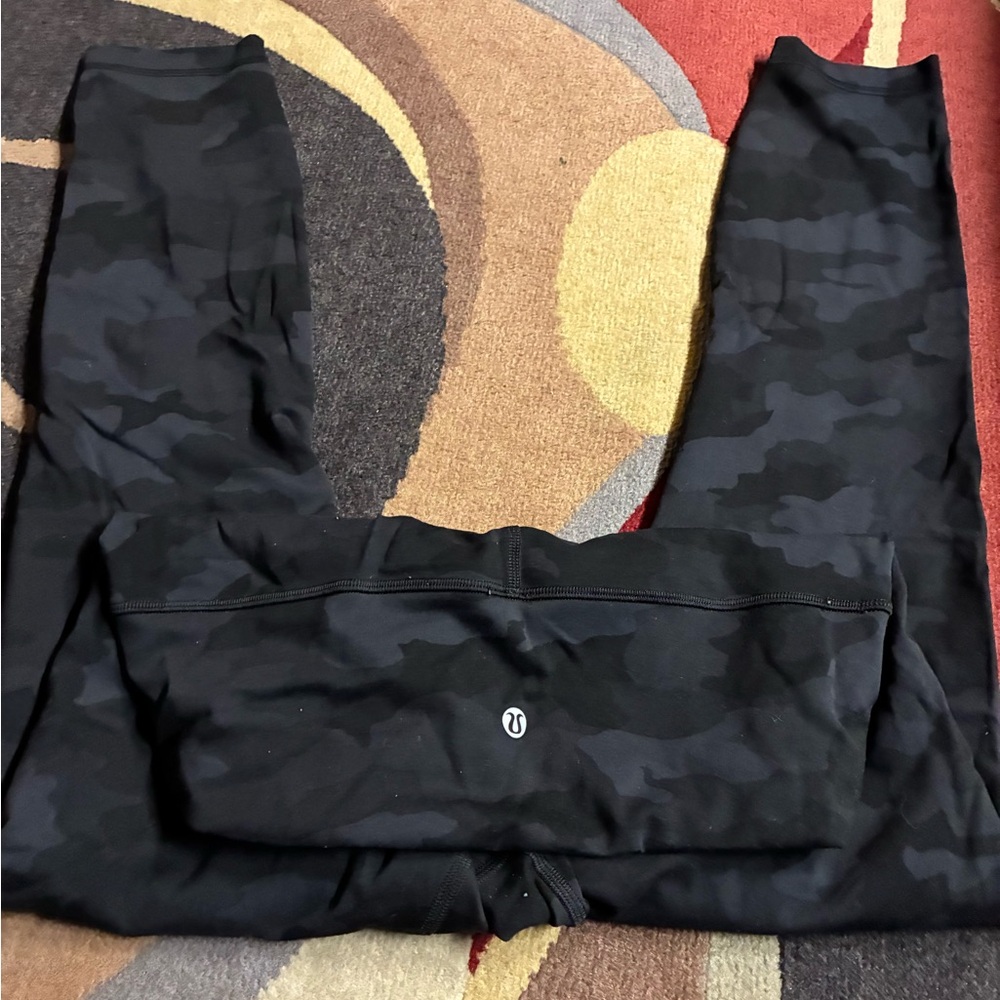 Lululemon Black Camouflage Leggings